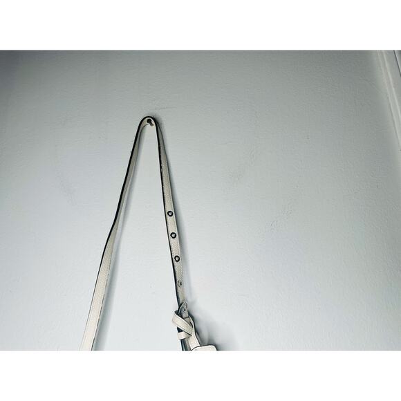 BOSS White Zipper Up Zip Pockets Adjustable Strap Handbag Crossbody Bag - Picture 10 of 12